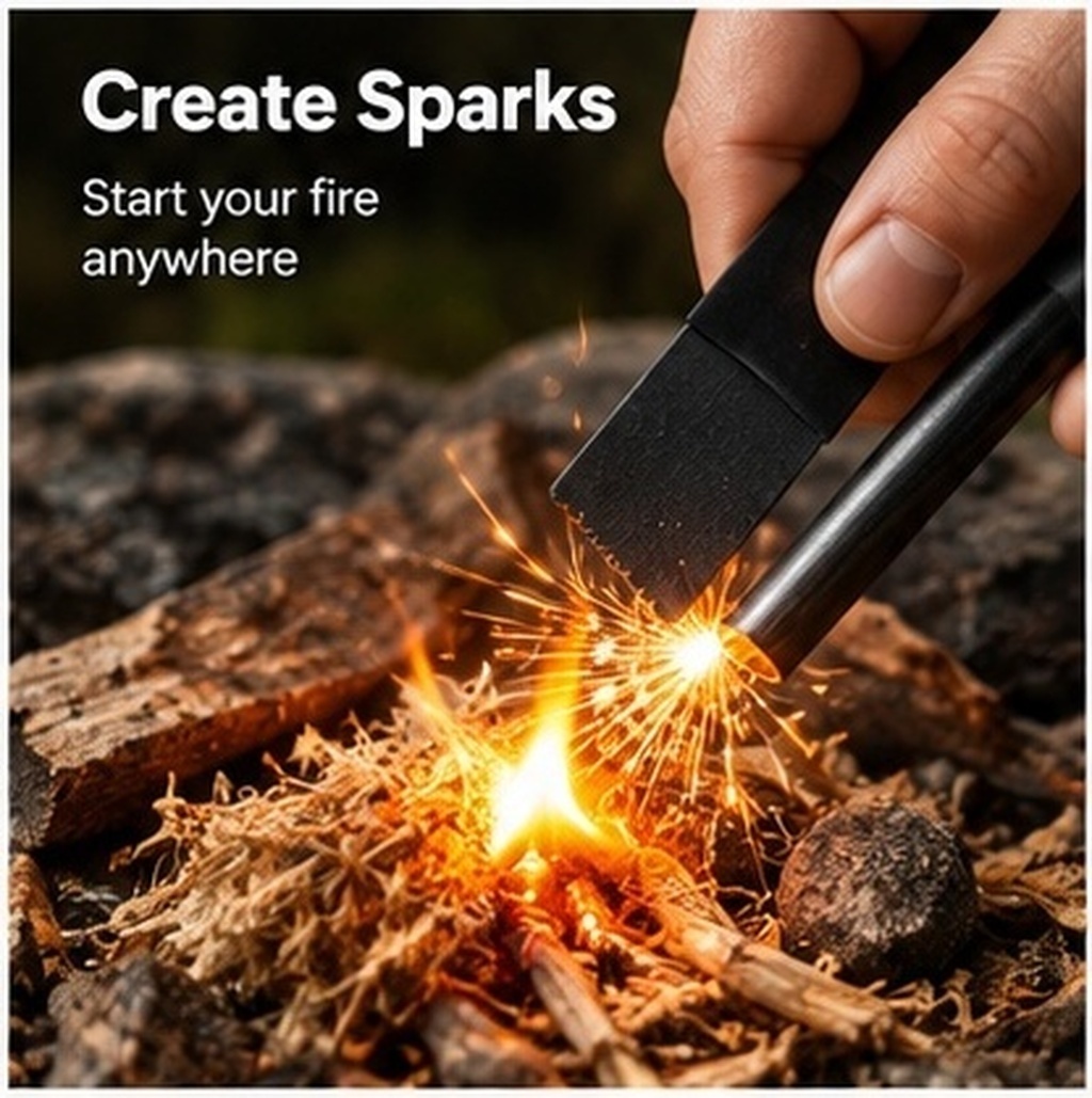 Magnesium Fire Starter - 10 قطع من مجموعة أدوات إشعال